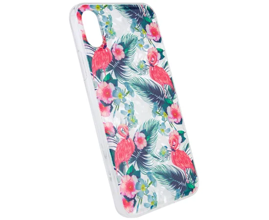 Накладка Glue Case Фламинго для Apple iPhone X/XS Черный