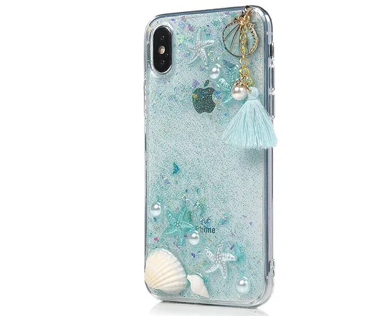 TPU+PC чехол Sea Beauty для Apple iPhone X/XS Голубой