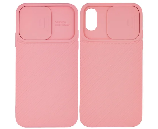 Чехол Camshield Square TPU со шторкой для камеры для Apple iPhone X / XS (5.8") Rose Gold