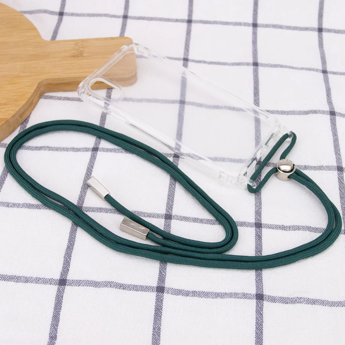 Чехол TPU Crossbody Transparent для Apple iPhone X / XS (5.8") Зеленый / Forest green