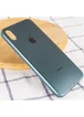 TPU+Glass чехол GLOSSY Logo Full camera для Apple iPhone X / XS (5.8") Зеленый