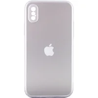 TPU+Glass чехол Matte Candy Full camera для Apple iPhone X / XS (5.8") Белый