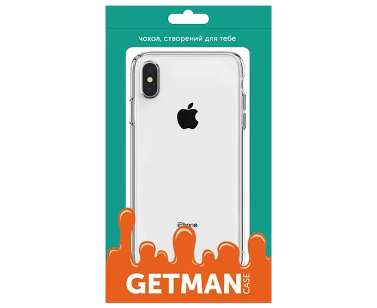 TPU чехол GETMAN Transparent 1,0 mm для Apple iPhone X / XS (5.8") Прозрачный / Transparent