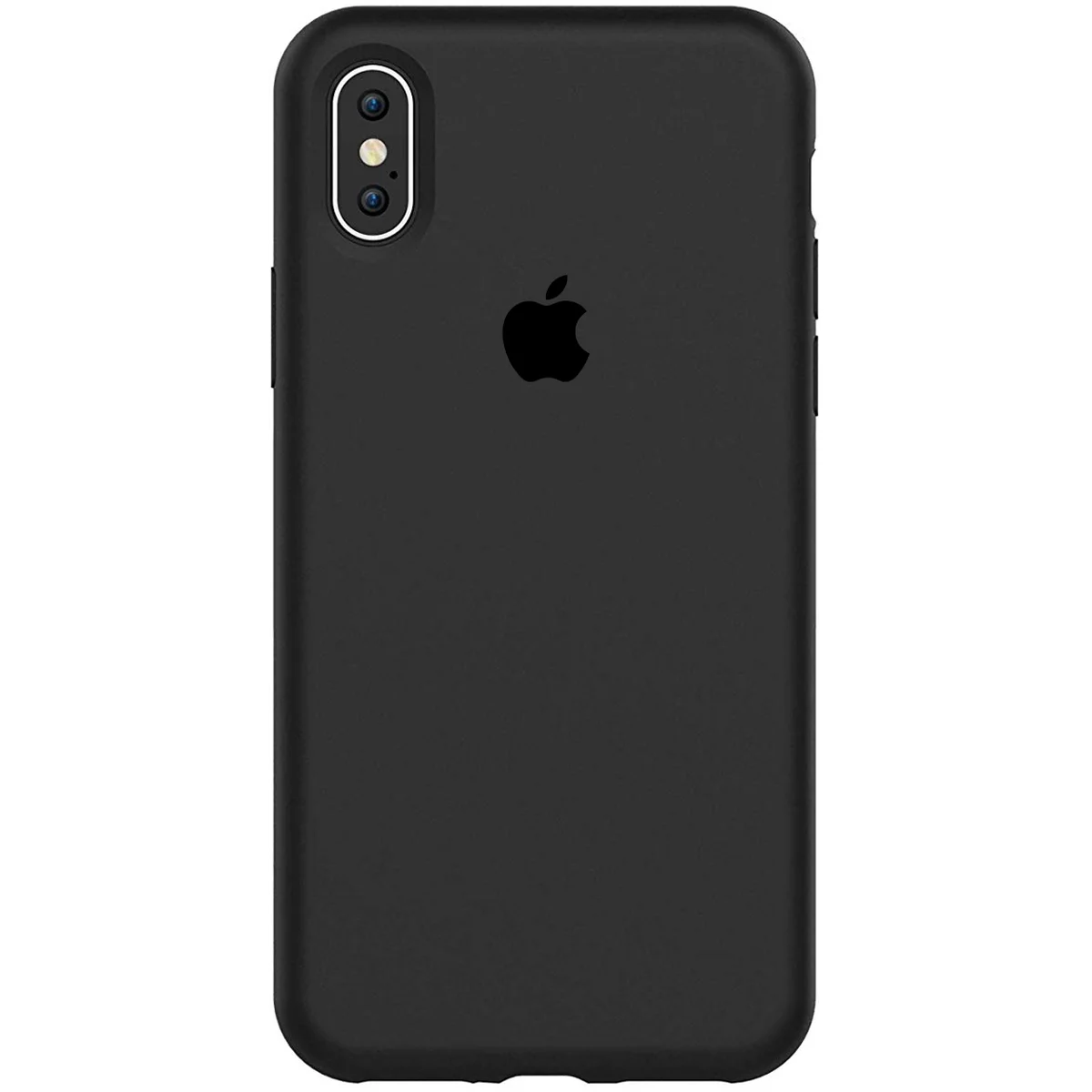 Чохол Silicone case (A) (з закритим низом) для Apple iPhone X / XS Чорний / Black