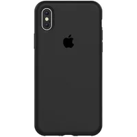 Чохол Silicone case (A) (з закритим низом) для Apple iPhone X / XS Чорний / Black