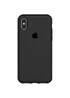 Чехол Silicone case (A) (с закрытым низом) для Apple iPhone X/XS Черный / Black