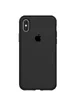 Чехол Silicone case (A) (с закрытым низом) для Apple iPhone X/XS Черный / Black