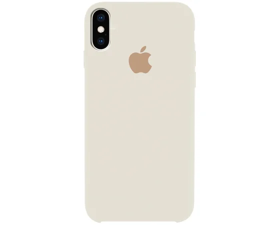 Чехол Silicone Case (AA) для Apple iPhone X/XS Бежевый / Antigue White