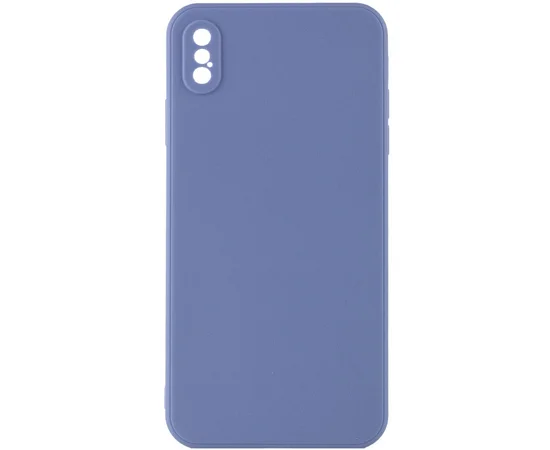 Силиконовый чехол Candy Full Camera для Apple iPhone X / XS (5.8") Голубой / Mist blue