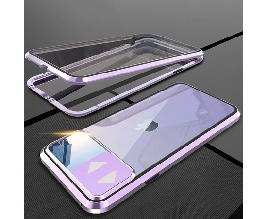 Чехол Camshield 360 Metall+Glass со шторкой для камеры для Apple iPhone X / XS (5.8") Сиреневый