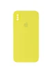 Чехол Silicone Case Square Full Camera Protective (AA) для Apple iPhone XS (5.8") Желтый / Bright Yellow