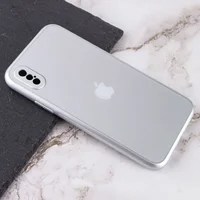 TPU+Glass чехол Matte Candy Full camera для Apple iPhone X / XS (5.8") Белый