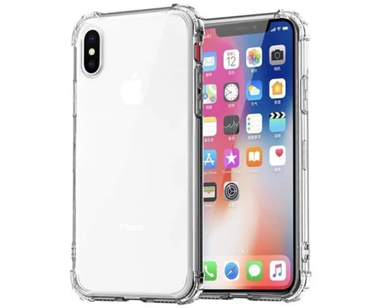 TPU чехол Epic Ease с усиленными углами для Apple iPhone X (5.8") Прозрачный / Transparent