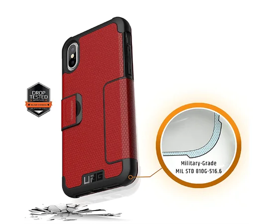 Чехол-книжка UAG Metropolis для Apple iPhone X / XS (5.8") Красный