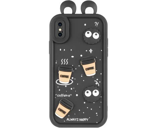 Чехол TPU Toys Case with Ears для Apple iPhone X / XS (5.8") Black