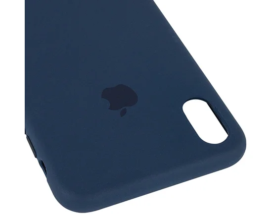 Чехол Silicone case (AAA) для Apple iPhone X/XS Синий / Cosmos Blue
