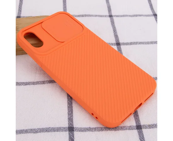 Чехол Camshield Square TPU со шторкой для камеры для Apple iPhone X / XS (5.8") Оранжевый