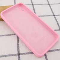 Чехол Silicone Case Square Full Camera Protective (AA) для Apple iPhone XS (5.8") Розовый / Light pink