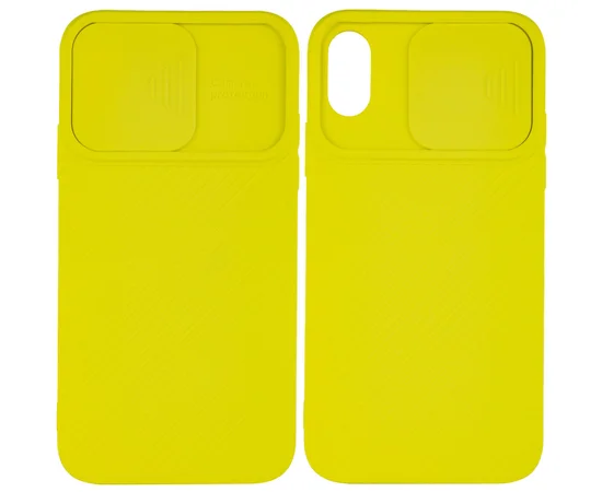 Чехол Camshield Square TPU со шторкой для камеры для Apple iPhone X / XS (5.8") Желтый