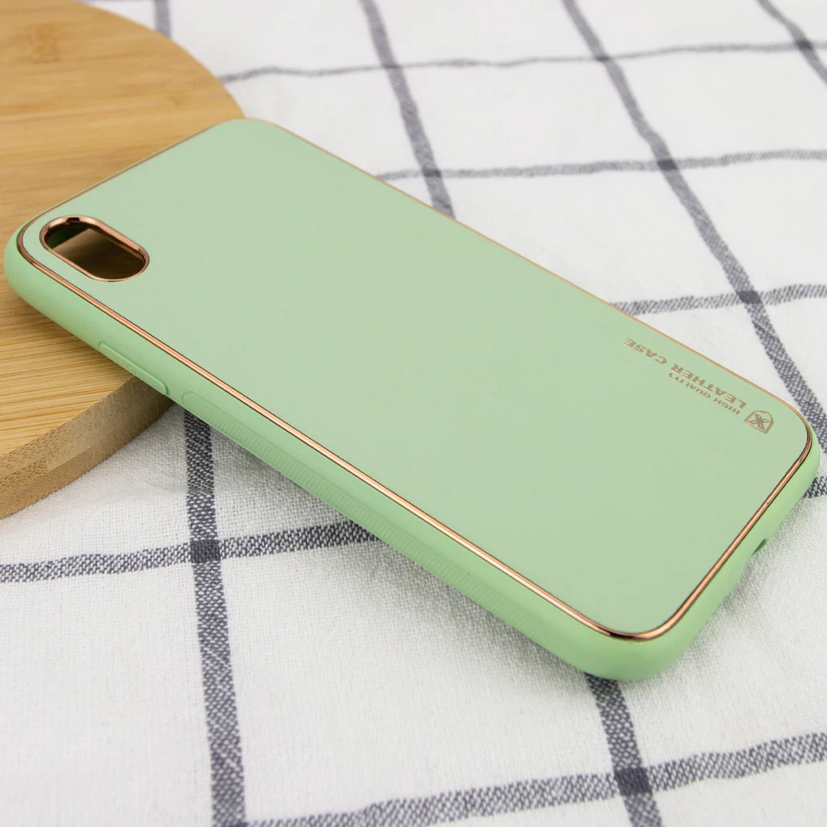 Кожаный чехол Xshield для Apple iPhone X / XS (5.8") Зеленый / Pistachio