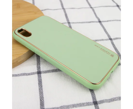 Кожаный чехол Xshield для Apple iPhone X / XS (5.8") Зеленый / Pistachio