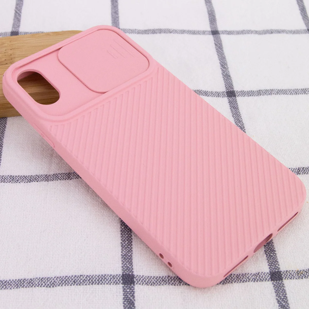 Чохол Camshield Square TPU зі шторкою для камери для Apple iPhone X / XS (5.8 ") Rose Gold