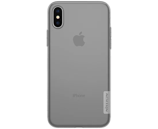 TPU чехол Nillkin Nature Series для Apple iPhone X/XS Серый (прозрачный)