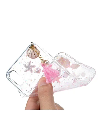 TPU+PC чехол Sea Beauty для Apple iPhone X/XS Розовый