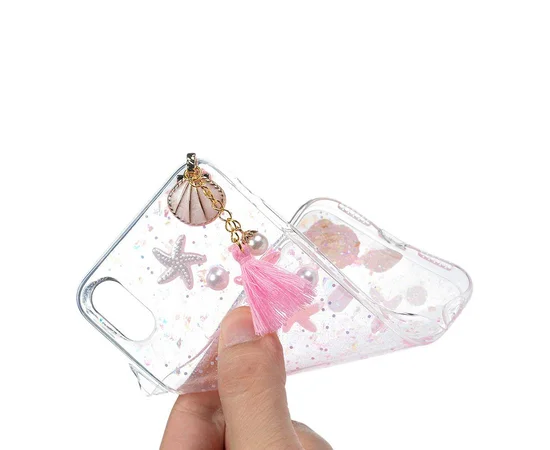 TPU+PC чехол Sea Beauty для Apple iPhone X/XS Розовый