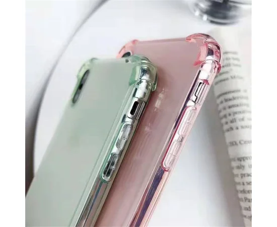 TPU чехол Epic Ease с усиленными углами для Apple iPhone X (5.8") Зеленый / Transparent