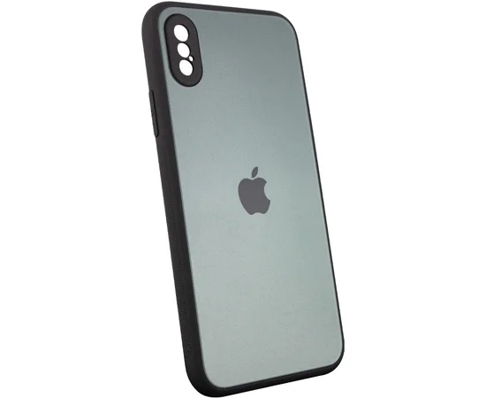 TPU+Glass чехол Matte Candy Full camera для Apple iPhone X / XS (5.8") Зеленый