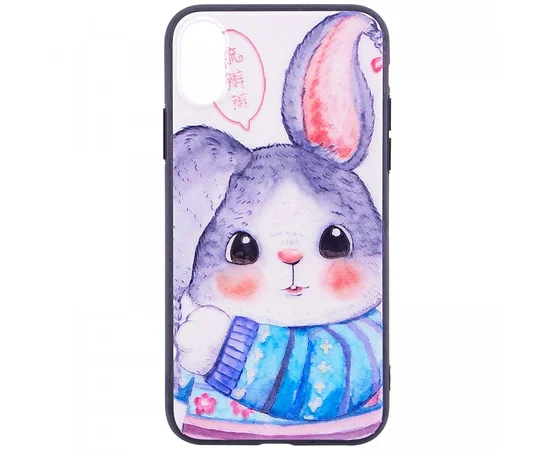 TPU+PC чехол YCT тиснение для Apple iPhone X/XS Зайчик