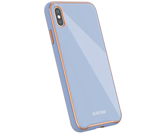 TPU+Glass чехол Venezia для Apple iPhone X / XS (5.8") Сиреневый / Dasheen