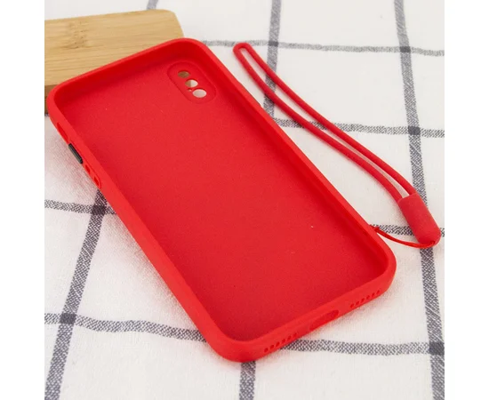 Чехол TPU Square Full Camera для Apple iPhone X / XS (5.8") Красный