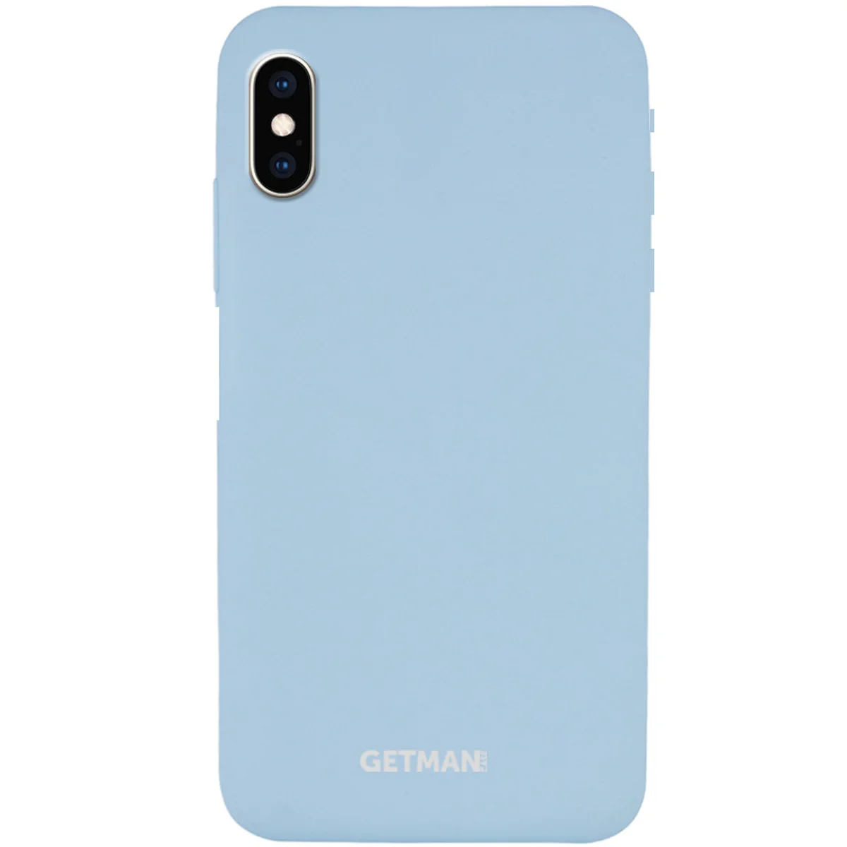 Чехол Silicone Case GETMAN for Magnet для Apple iPhone X / XS (5.8") Серый / Mist Blue