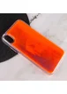 Неоновый чехол Neon Sand glow in the dark для Apple iPhone X / XS (5.8") Фиолетовый / Оранжевый