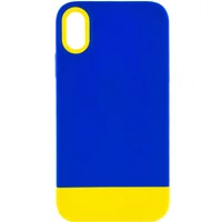 Чохол TPU+PC Bichromatic для iPhone X / XS (5.8") Navy Blue / Yellow