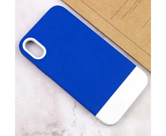 Чехол TPU+PC Bichromatic для Apple iPhone X / XS (5.8") Navy Blue / White