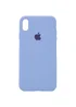Чохол Silicone case (A) (з закритим низом) для Apple iPhone X / XS Блакитний / Lilac Blue