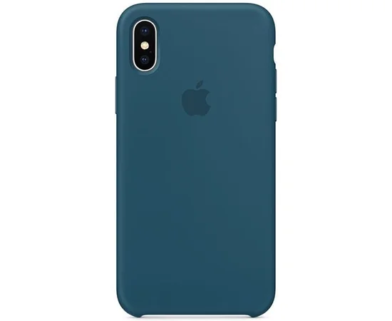 Чехол Silicone Case (AA) для Apple iPhone X/XS Синий / Navy Blue