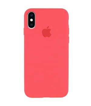 Чохол Silicone Case Full Protective (AA) для Apple iPhone X / XS Кавуновий / Watermelon red