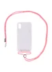 Чехол TPU Crossbody Transparent для Apple iPhone X / XS (5.8") Розовый