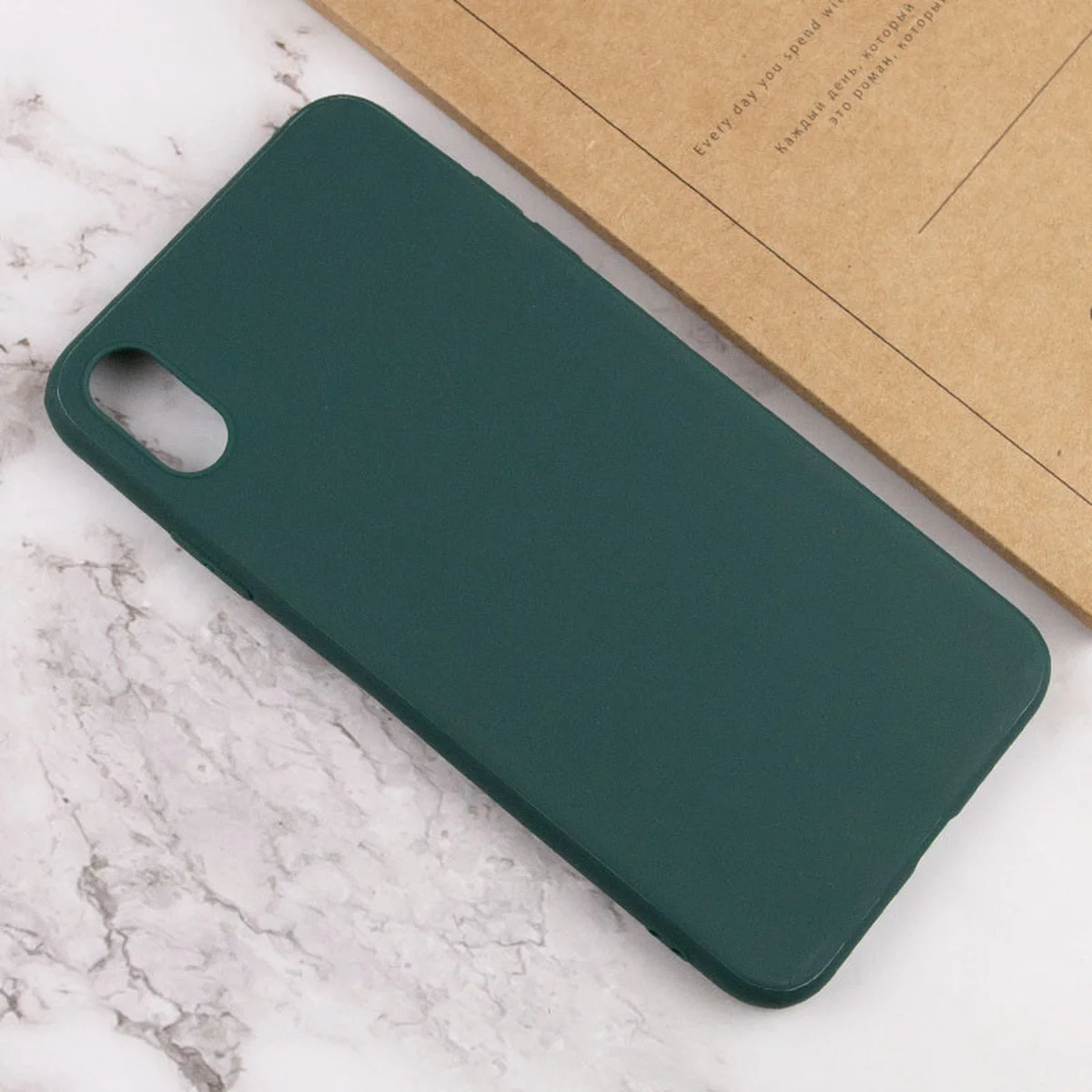 Силиконовый чехол Candy для Apple iPhone X / XS (5.8") Зеленый / Forest green