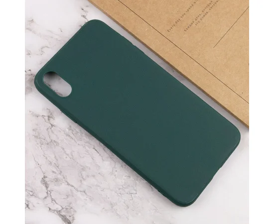 Силиконовый чехол Candy для Apple iPhone X / XS (5.8") Зеленый / Forest green