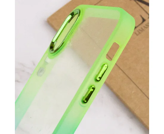 Чехол TPU+PC Fresh sip series для Apple iPhone X / XS (5.8") Бирюзовый / Лимонный