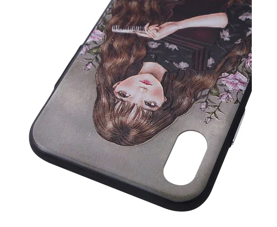 TPU+PC чехол YCT картина для Apple iPhone X/XS Девочка с расческой