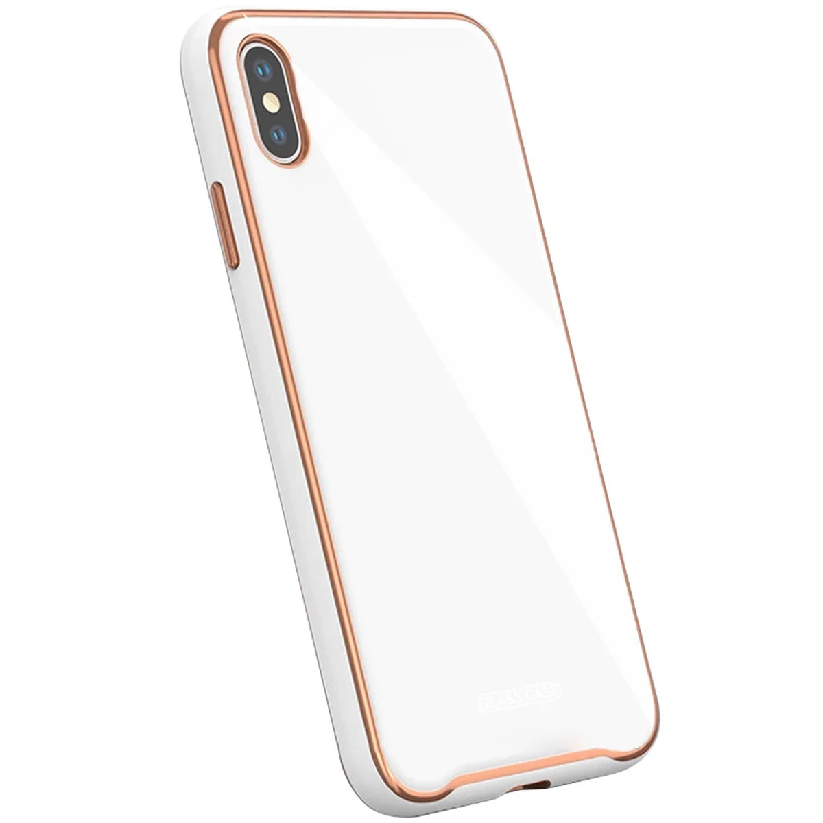 TPU + Glass чохол Venezia для Apple iPhone X / XS (5.8 ") Білий / White
