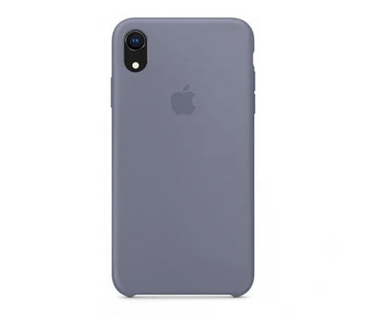 Чехол Silicone case (AAA) для Apple iPhone X/XS Серый / Lavender