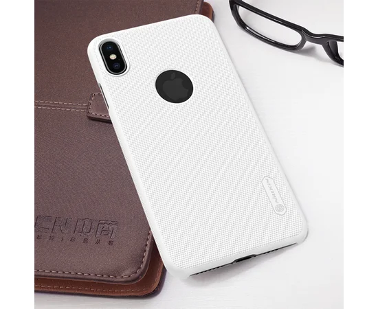 Чехол Nillkin Matte для Apple iPhone X/XS Белый (вырез для лого)