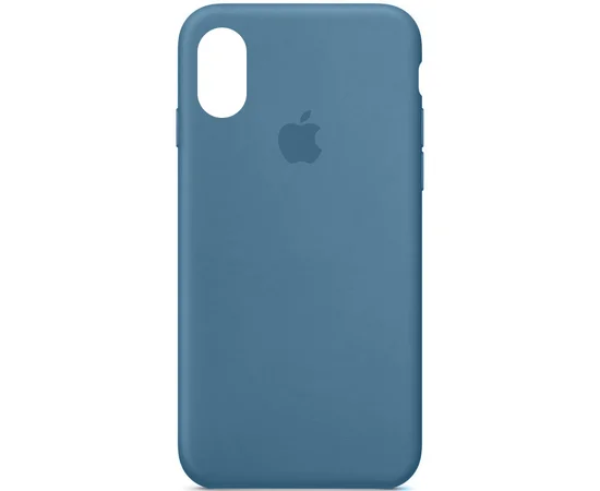 Чехол Silicone Case Full Protective (AA) для Apple iPhone X/XS Синий / Blue Jay
